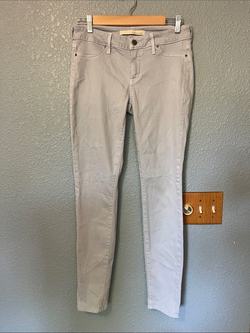 Rich & Skinny Artisan Hand Crafted Jeans Denim Stretchy Light  Bluish Gray sz 27